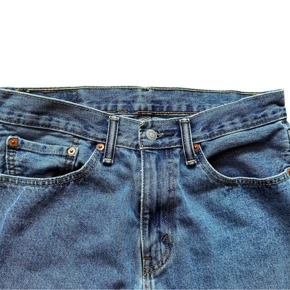 Levi’s 505 Straight Leg Jeans Men’s W31 L30 Blue Denim Zip Fly - Picture 3 of 9